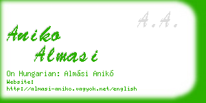 aniko almasi business card
